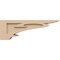 Ekena Millwork 4"W x 24"D x 8"H Thin Mayflower Rough Cedar Woodgrain TimberThane Corbel, Primed Tan CORUR04X24X08MAYRCPR - alternate 5